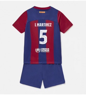 Barcelona Inigo Martinez #5 Replika Babytøj Hjemmebanesæt Børn 2023-24 Kortærmet (+ Korte bukser)